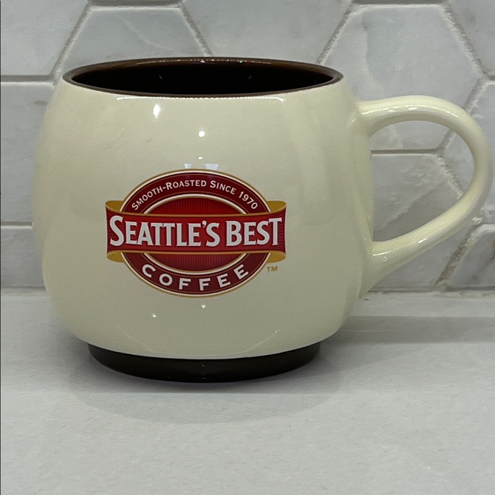 Seattle’s Best Pike Place Market Seattle, WA Cream Brown Coffee Tea Mug